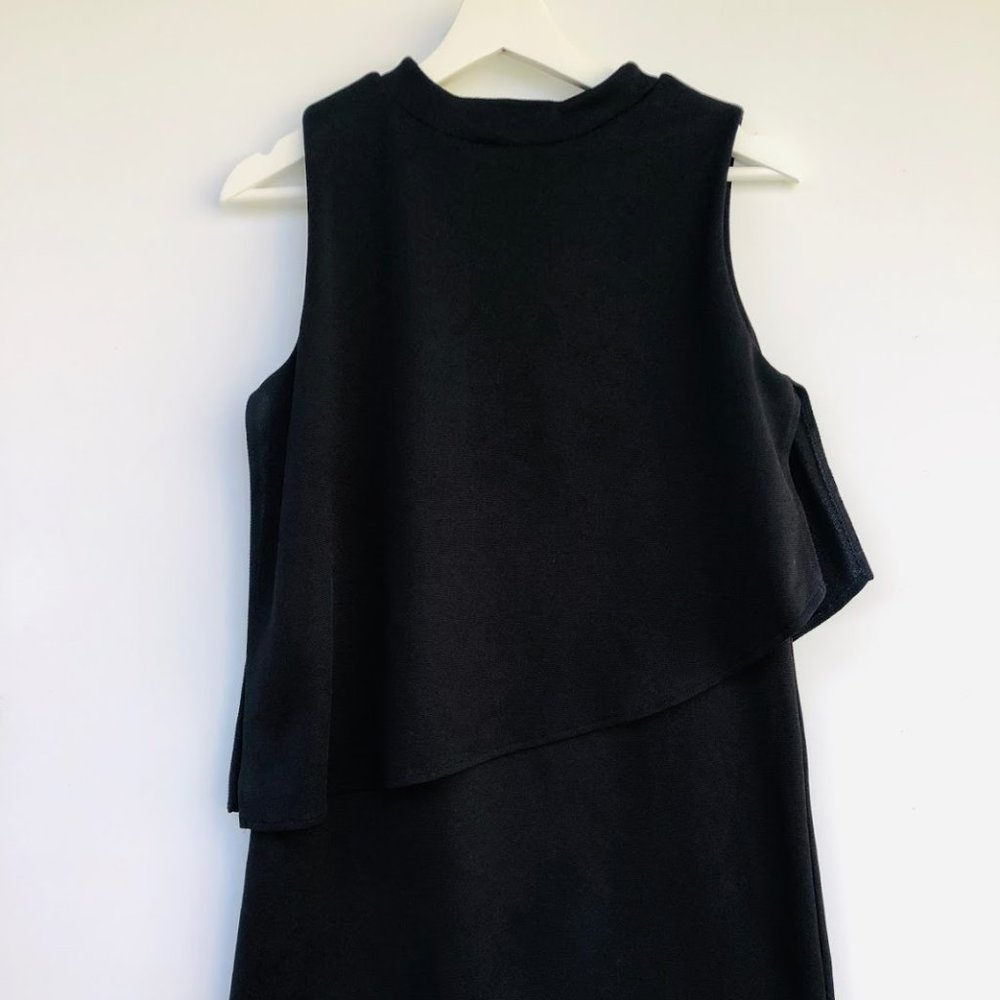 Asymmetrical Zara black mini dress